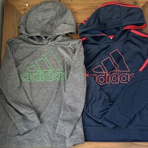 Adidas Gray and Navy Hoodies with Logo